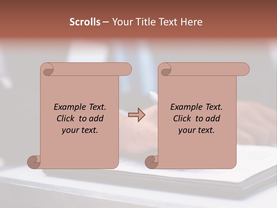 A Person Writing On A Piece Of Paper With A Pen PowerPoint Template