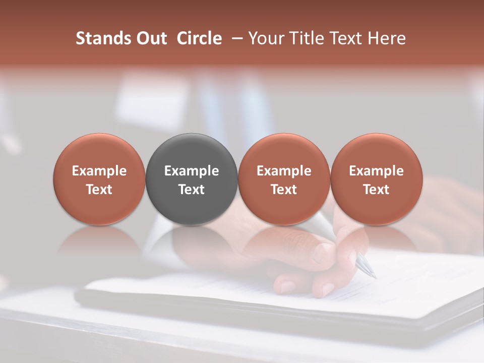 A Person Writing On A Piece Of Paper With A Pen PowerPoint Template