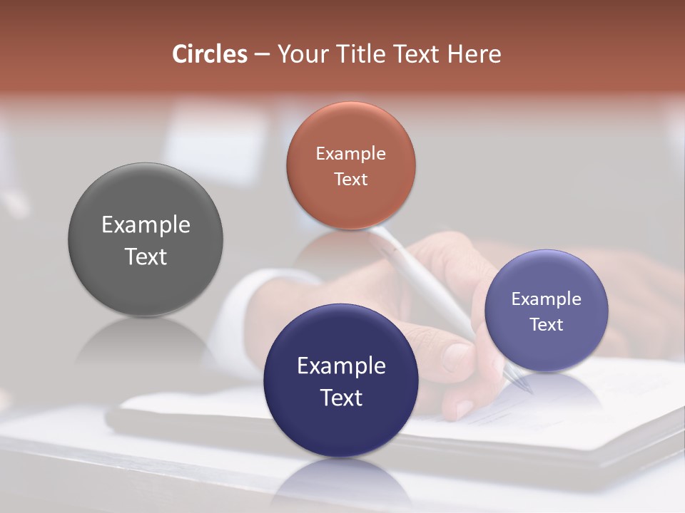 A Person Writing On A Piece Of Paper With A Pen PowerPoint Template