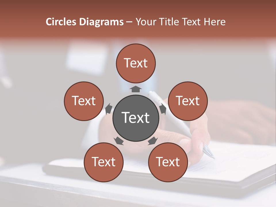 A Person Writing On A Piece Of Paper With A Pen PowerPoint Template