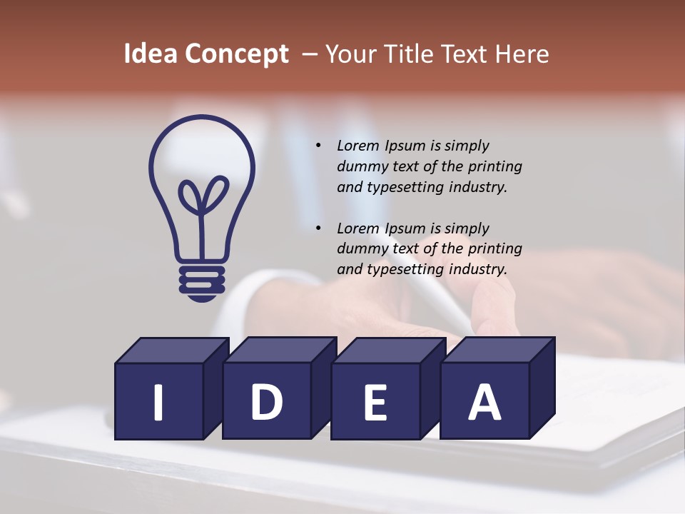 A Person Writing On A Piece Of Paper With A Pen PowerPoint Template