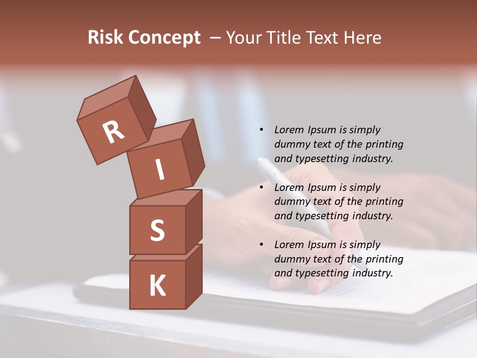 A Person Writing On A Piece Of Paper With A Pen PowerPoint Template