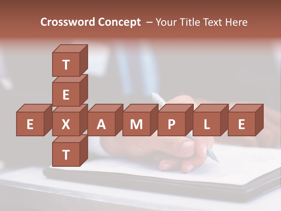 A Person Writing On A Piece Of Paper With A Pen PowerPoint Template