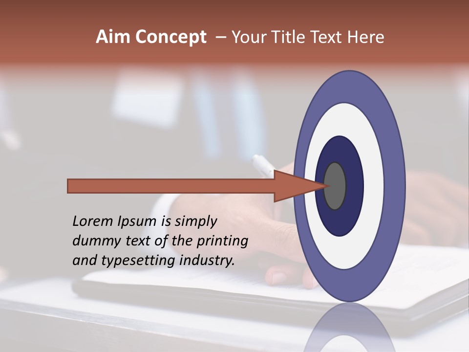 A Person Writing On A Piece Of Paper With A Pen PowerPoint Template