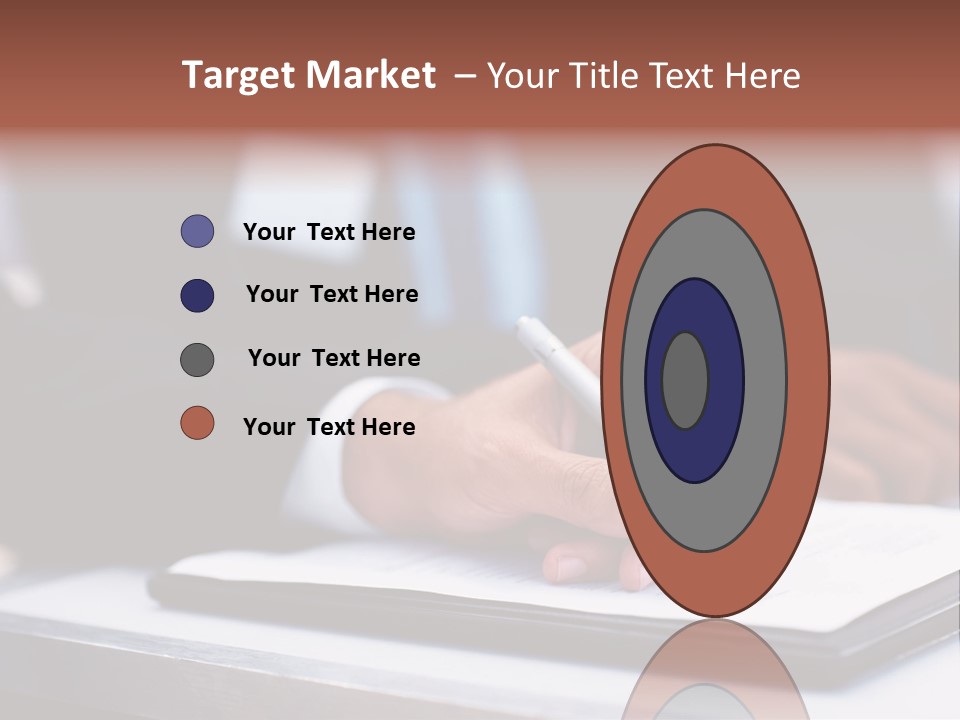 A Person Writing On A Piece Of Paper With A Pen PowerPoint Template