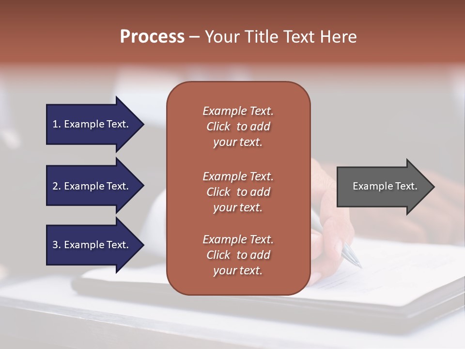 A Person Writing On A Piece Of Paper With A Pen PowerPoint Template