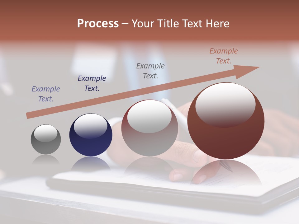 A Person Writing On A Piece Of Paper With A Pen PowerPoint Template