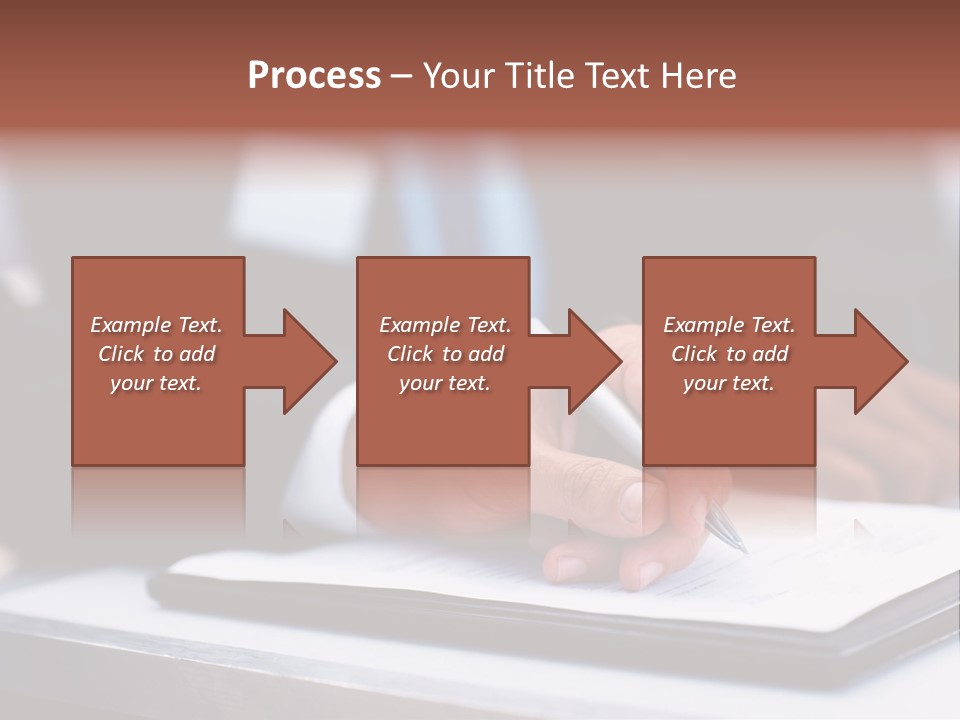 A Person Writing On A Piece Of Paper With A Pen PowerPoint Template