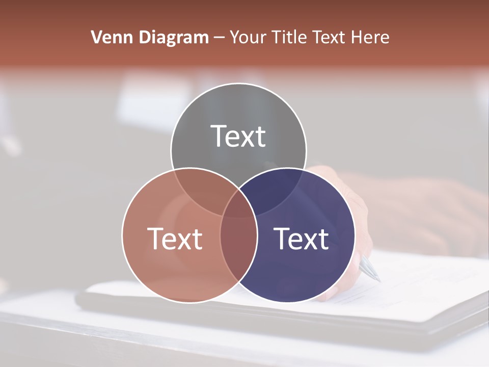 A Person Writing On A Piece Of Paper With A Pen PowerPoint Template