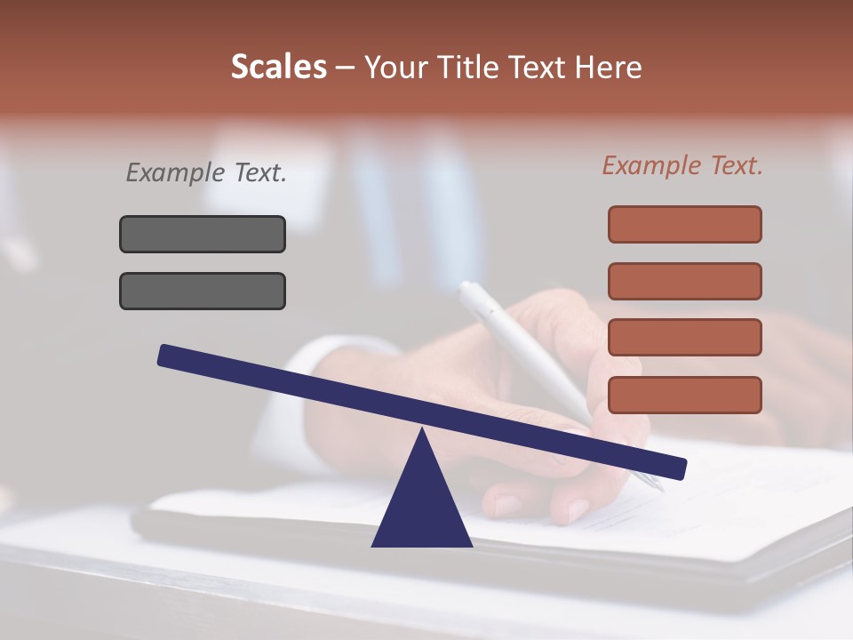 A Person Writing On A Piece Of Paper With A Pen PowerPoint Template