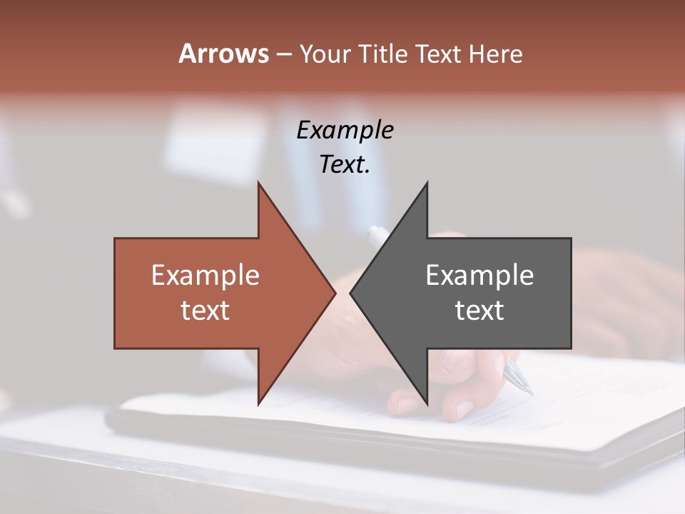 A Person Writing On A Piece Of Paper With A Pen PowerPoint Template