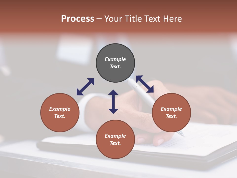 A Person Writing On A Piece Of Paper With A Pen PowerPoint Template