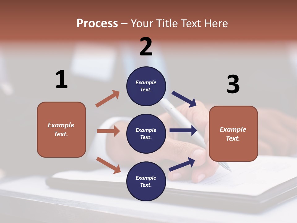 A Person Writing On A Piece Of Paper With A Pen PowerPoint Template
