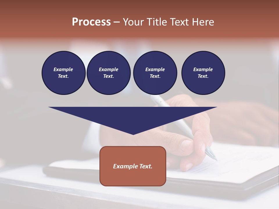 A Person Writing On A Piece Of Paper With A Pen PowerPoint Template