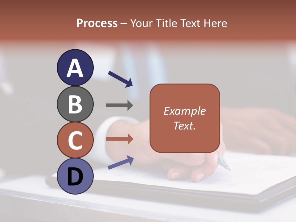 A Person Writing On A Piece Of Paper With A Pen PowerPoint Template