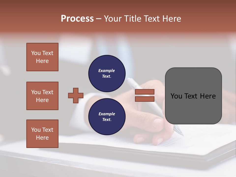 A Person Writing On A Piece Of Paper With A Pen PowerPoint Template