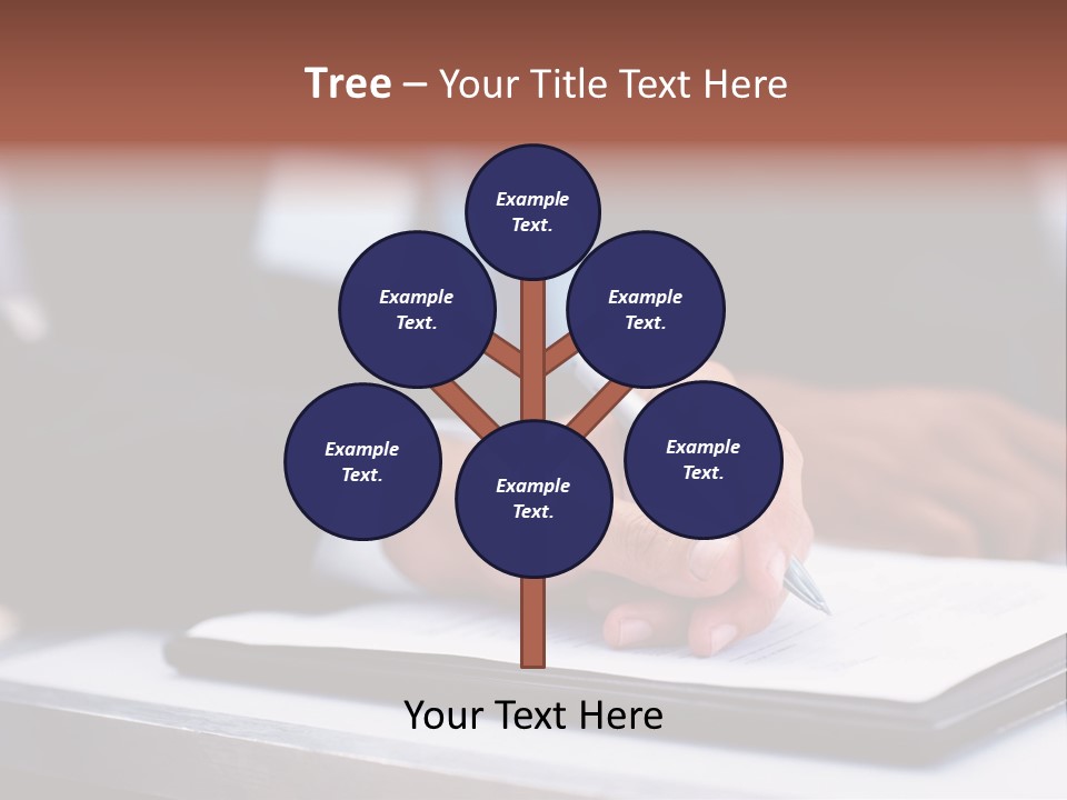 A Person Writing On A Piece Of Paper With A Pen PowerPoint Template