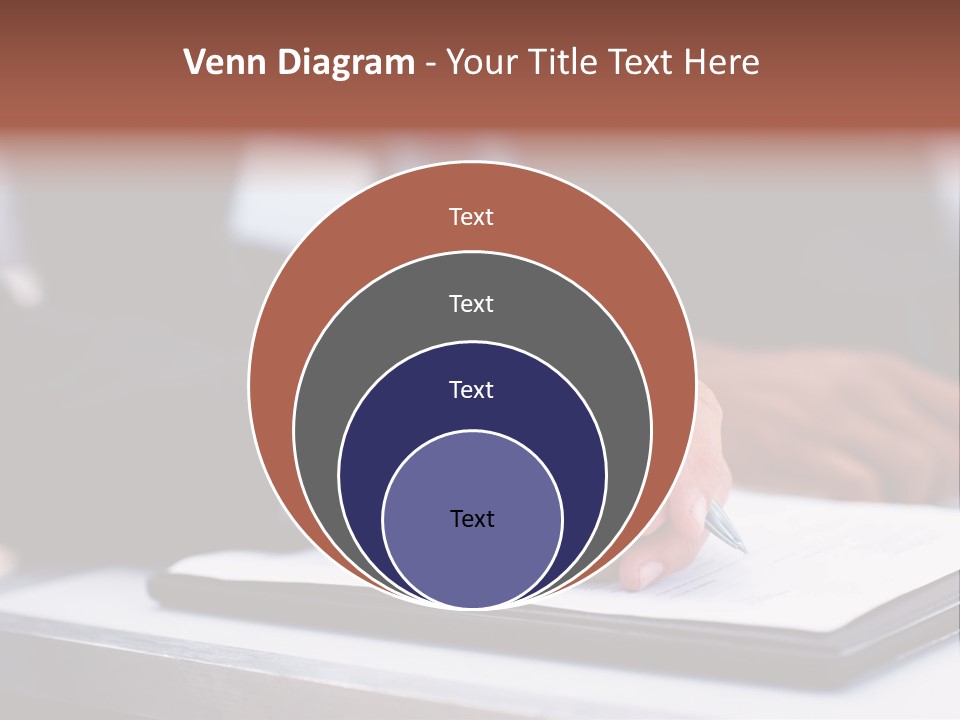 A Person Writing On A Piece Of Paper With A Pen PowerPoint Template