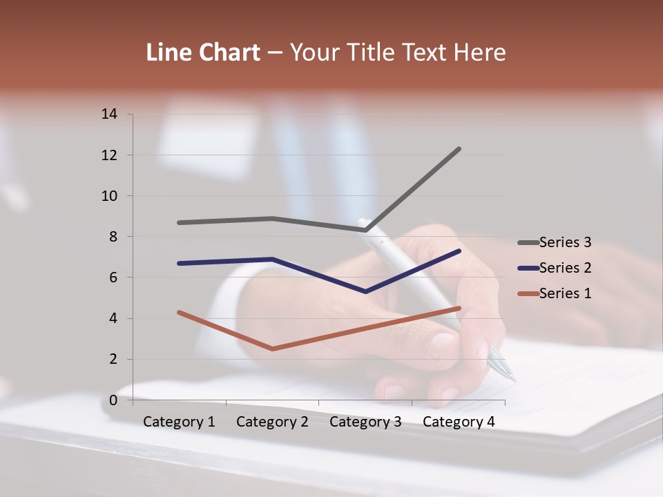 A Person Writing On A Piece Of Paper With A Pen PowerPoint Template