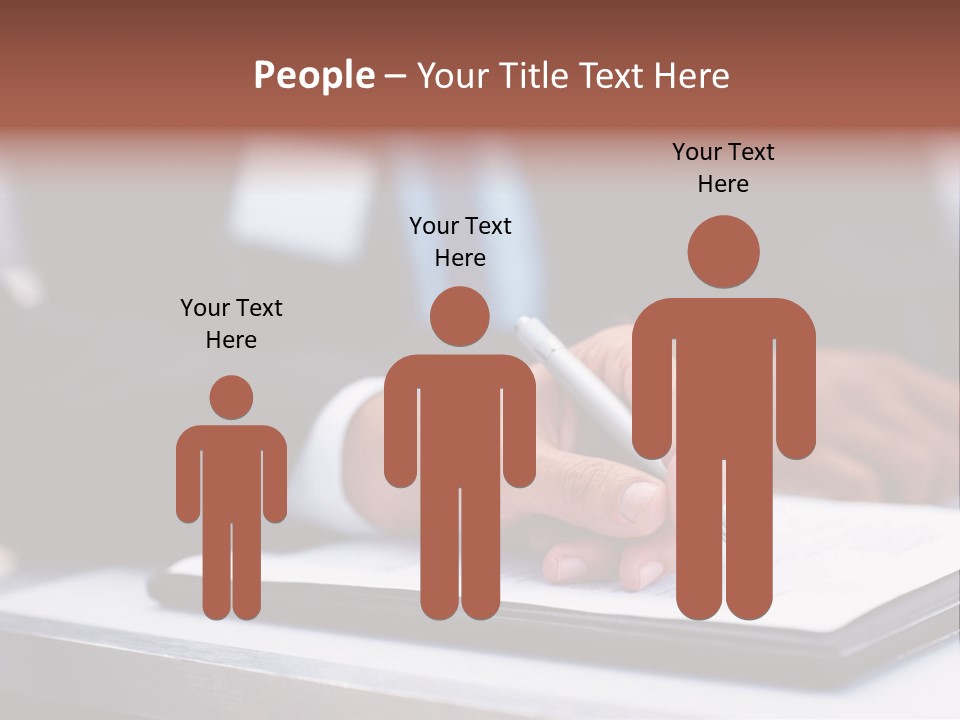 A Person Writing On A Piece Of Paper With A Pen PowerPoint Template