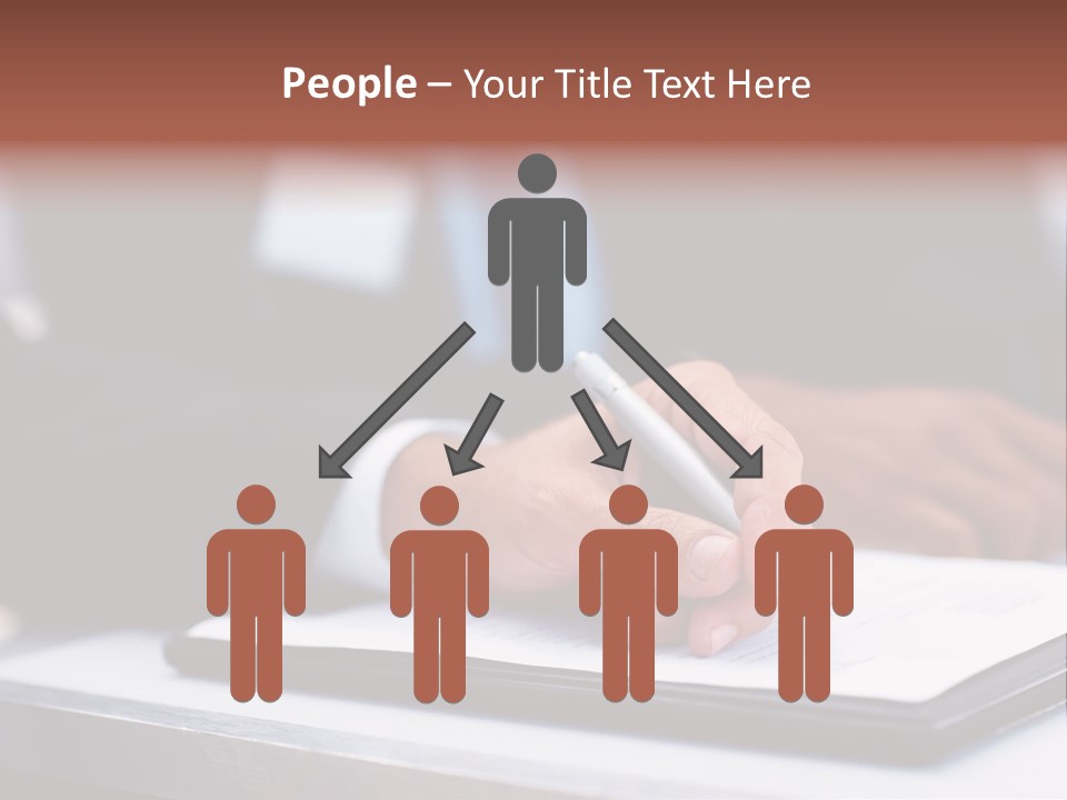 A Person Writing On A Piece Of Paper With A Pen PowerPoint Template