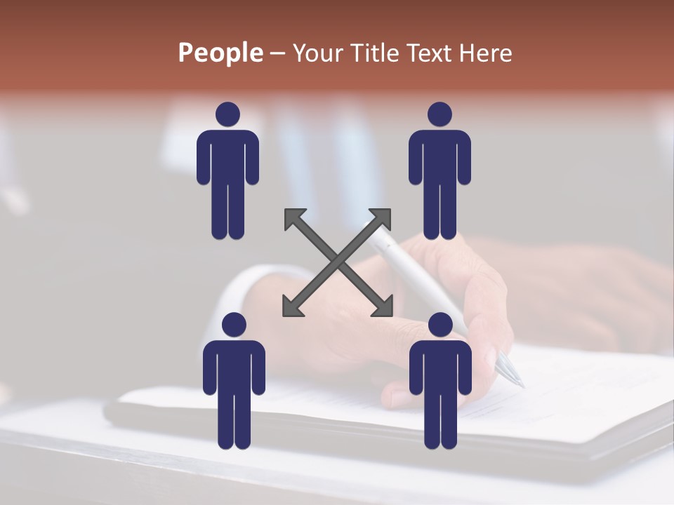 A Person Writing On A Piece Of Paper With A Pen PowerPoint Template