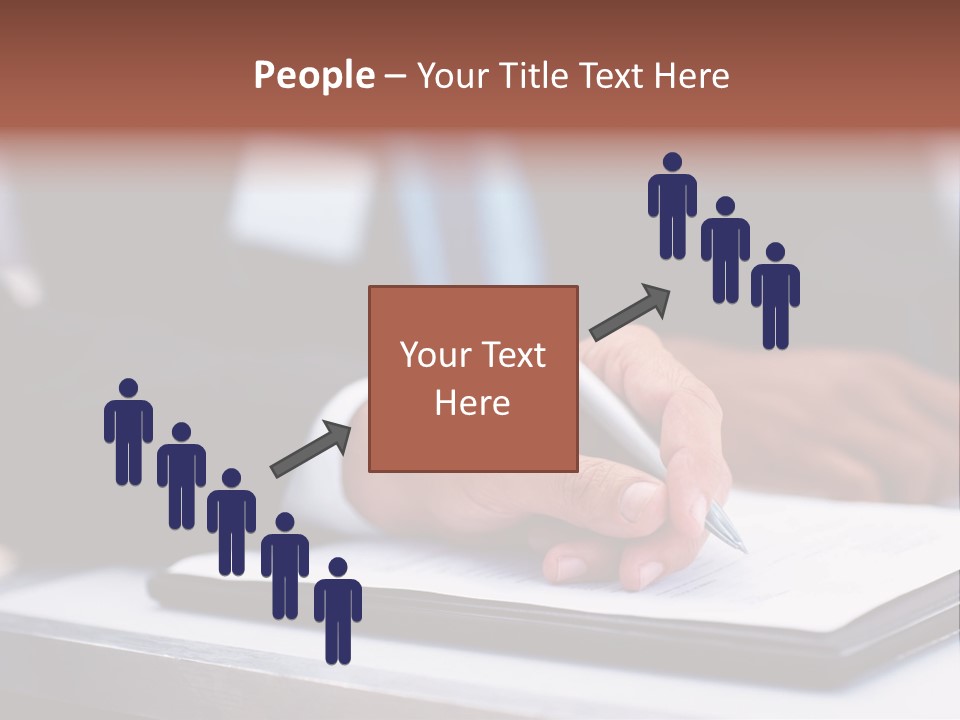 A Person Writing On A Piece Of Paper With A Pen PowerPoint Template