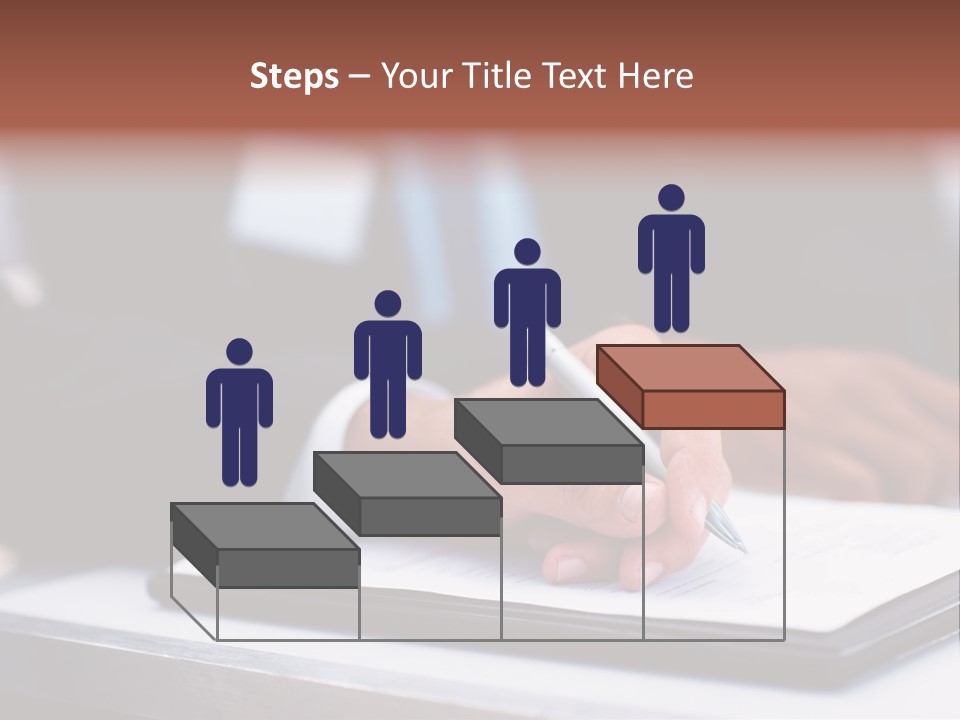 A Person Writing On A Piece Of Paper With A Pen PowerPoint Template