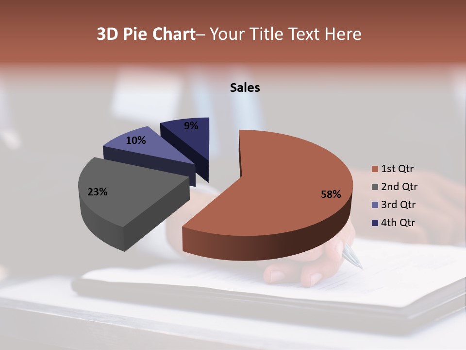 A Person Writing On A Piece Of Paper With A Pen PowerPoint Template