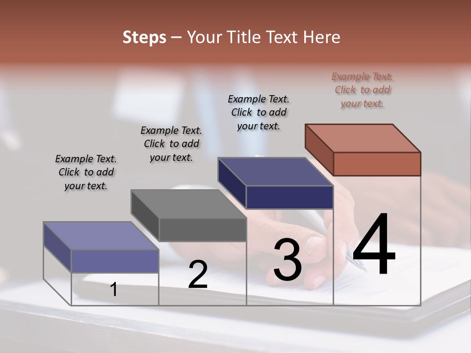 A Person Writing On A Piece Of Paper With A Pen PowerPoint Template