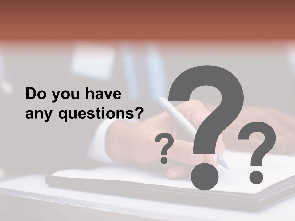 A Person Writing On A Piece Of Paper With A Pen PowerPoint Template