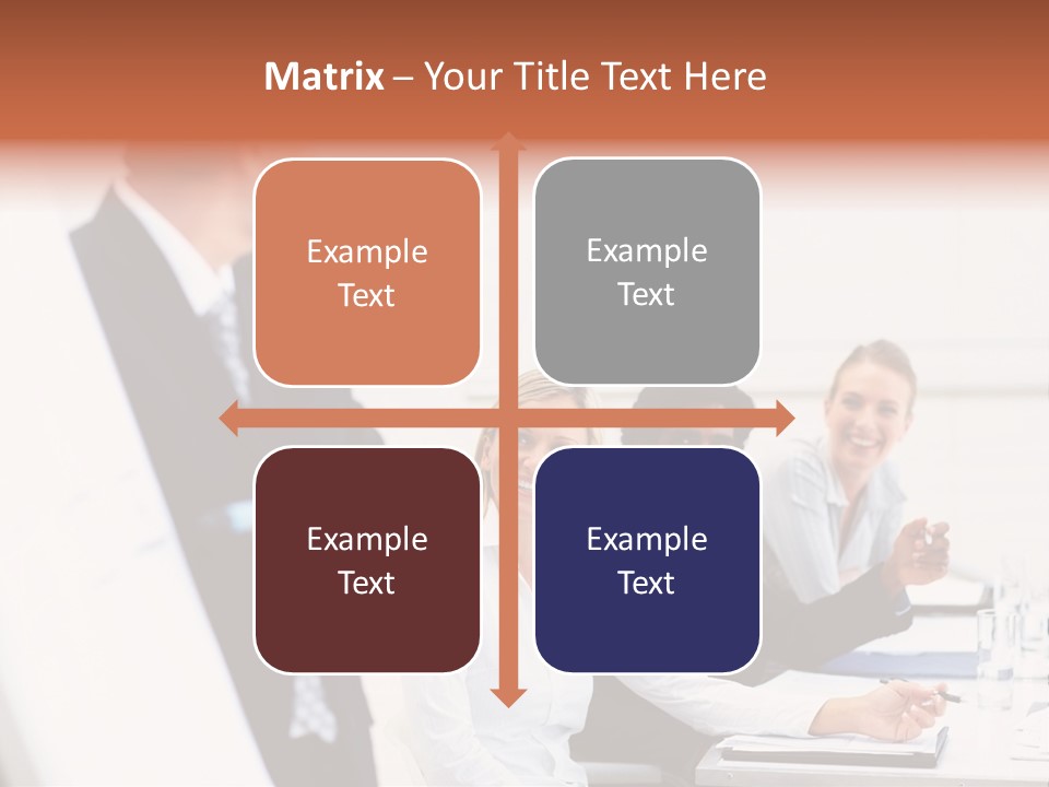 A Group Of Business People Sitting At A Table PowerPoint Template