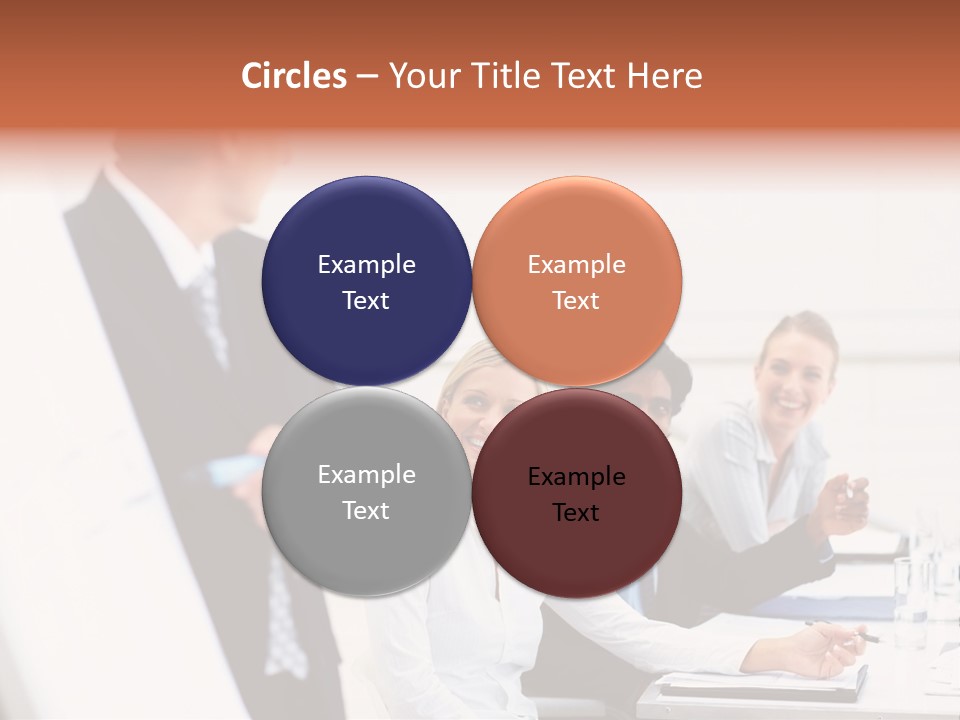 A Group Of Business People Sitting At A Table PowerPoint Template