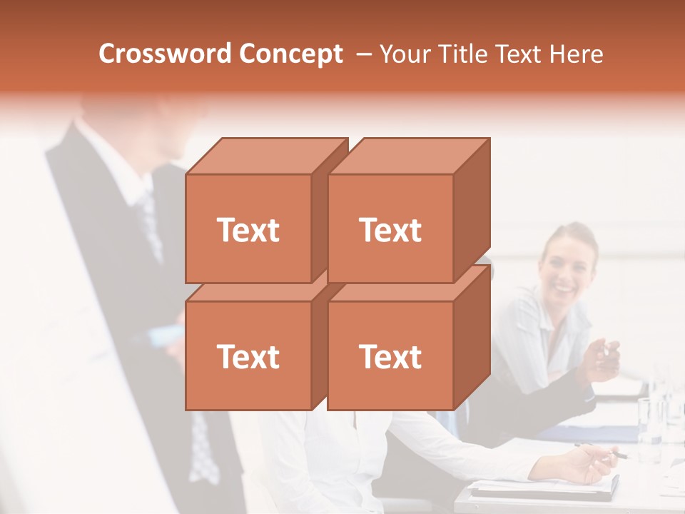 A Group Of Business People Sitting At A Table PowerPoint Template