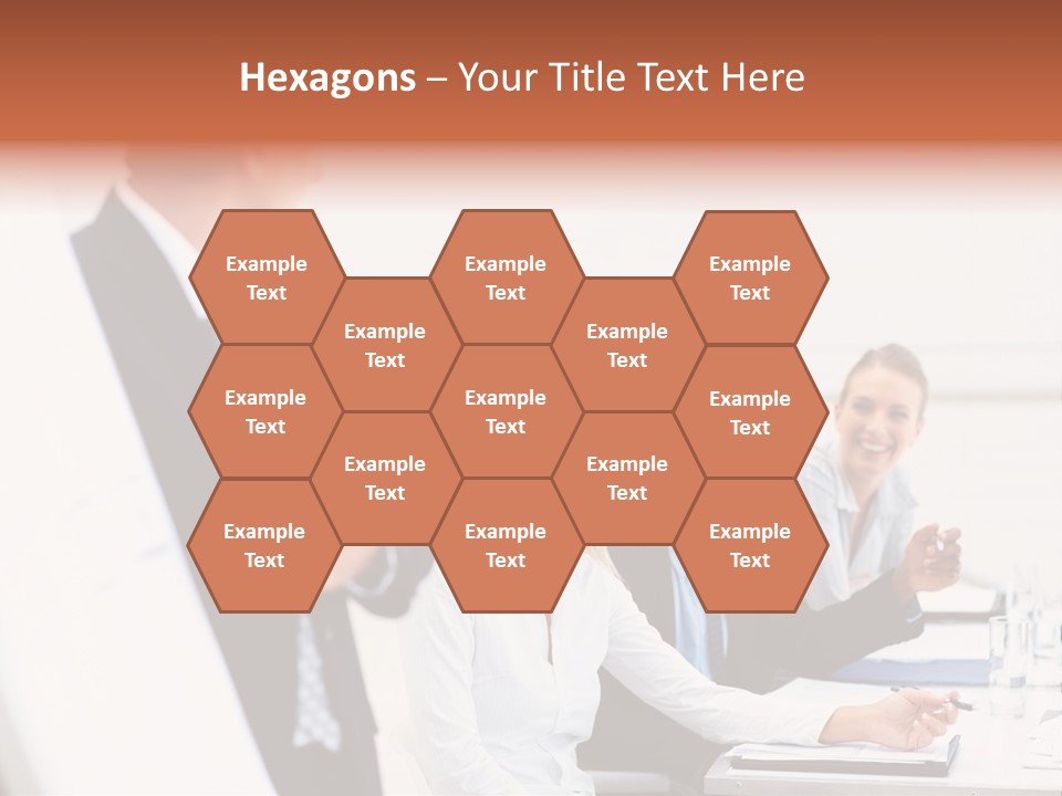 A Group Of Business People Sitting At A Table PowerPoint Template