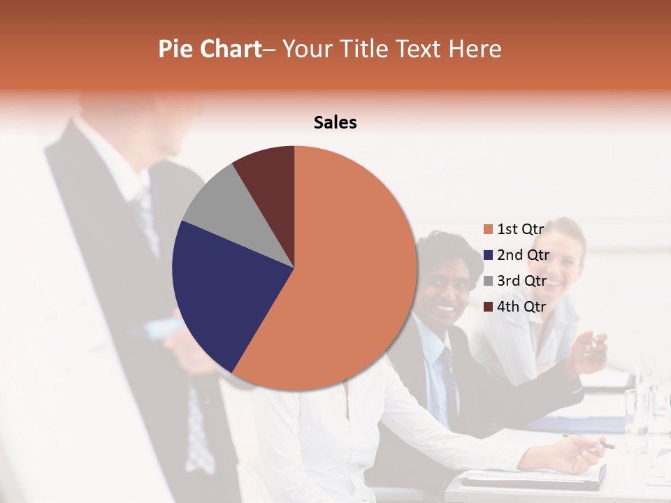 A Group Of Business People Sitting At A Table PowerPoint Template