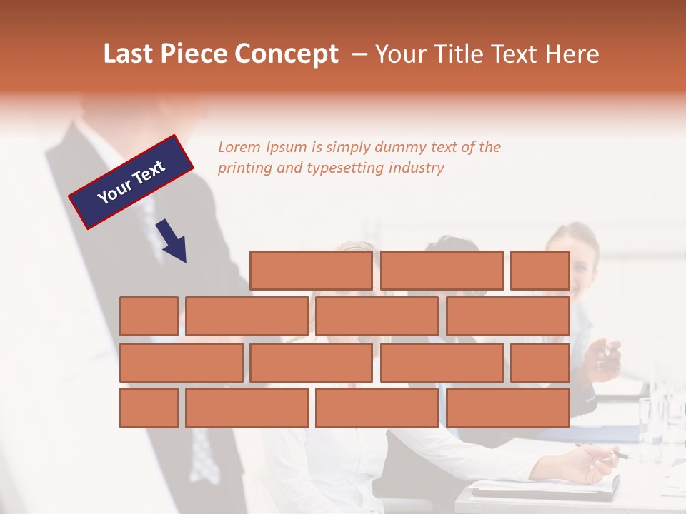 A Group Of Business People Sitting At A Table PowerPoint Template