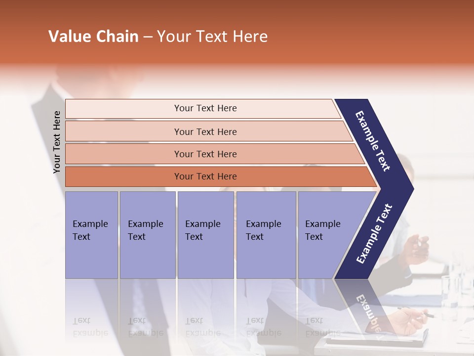 A Group Of Business People Sitting At A Table PowerPoint Template