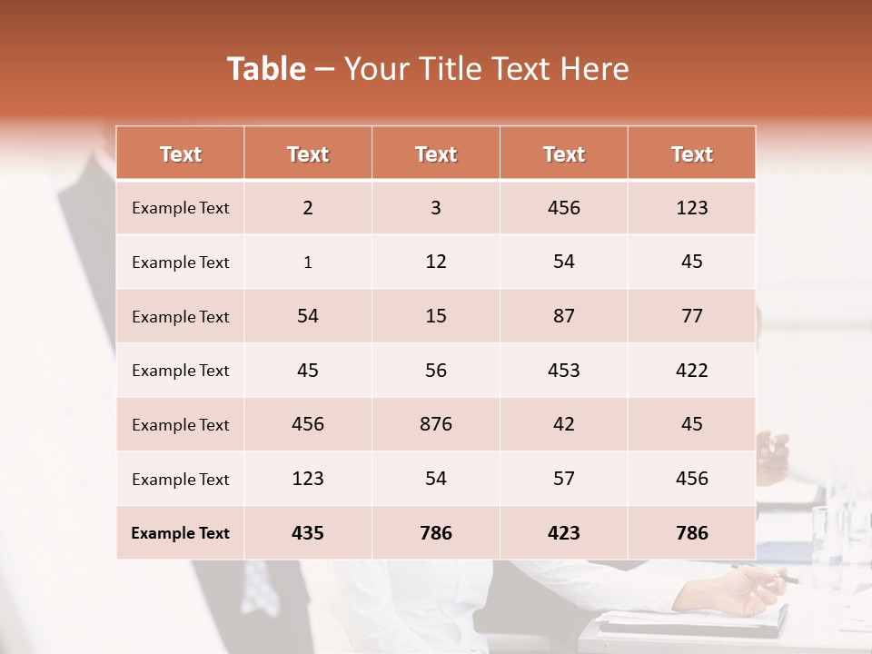 A Group Of Business People Sitting At A Table PowerPoint Template