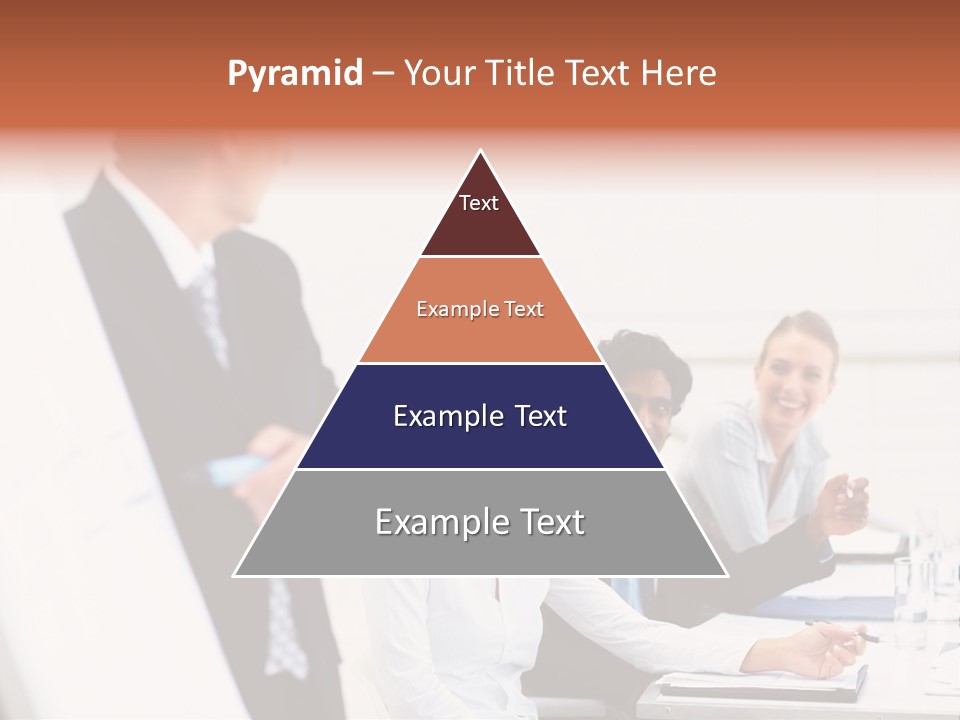 A Group Of Business People Sitting At A Table PowerPoint Template
