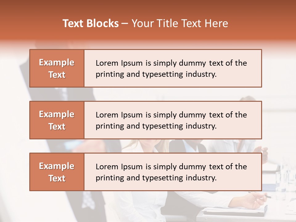 A Group Of Business People Sitting At A Table PowerPoint Template
