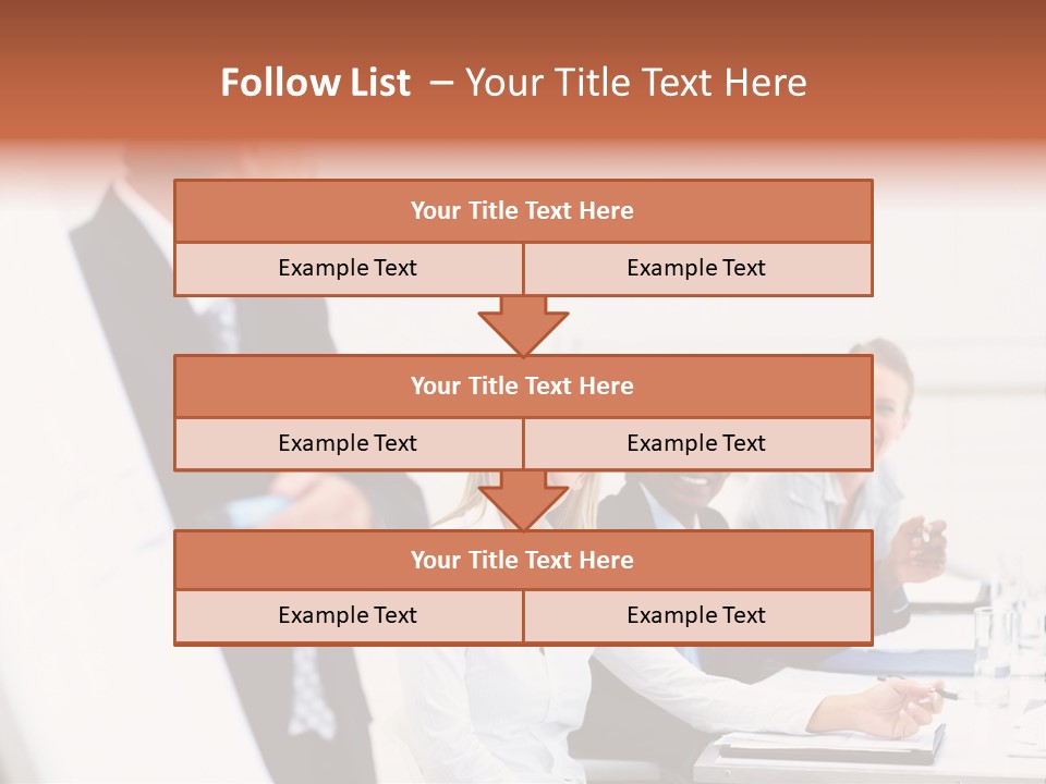 A Group Of Business People Sitting At A Table PowerPoint Template