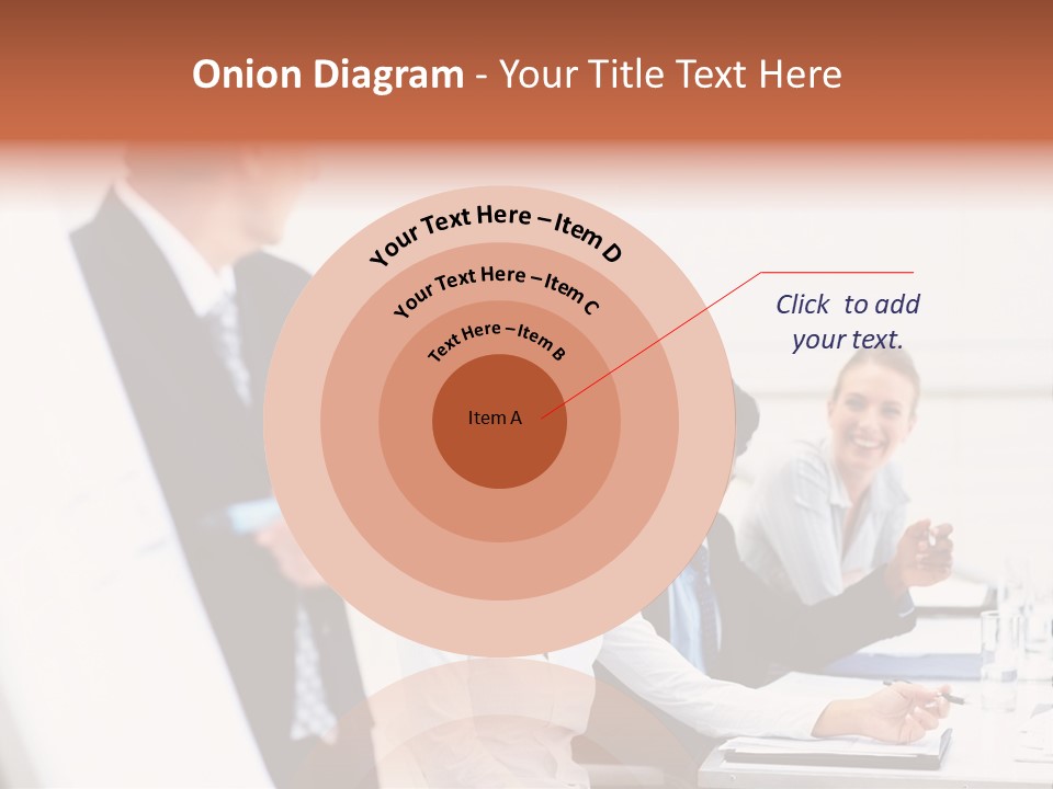 A Group Of Business People Sitting At A Table PowerPoint Template