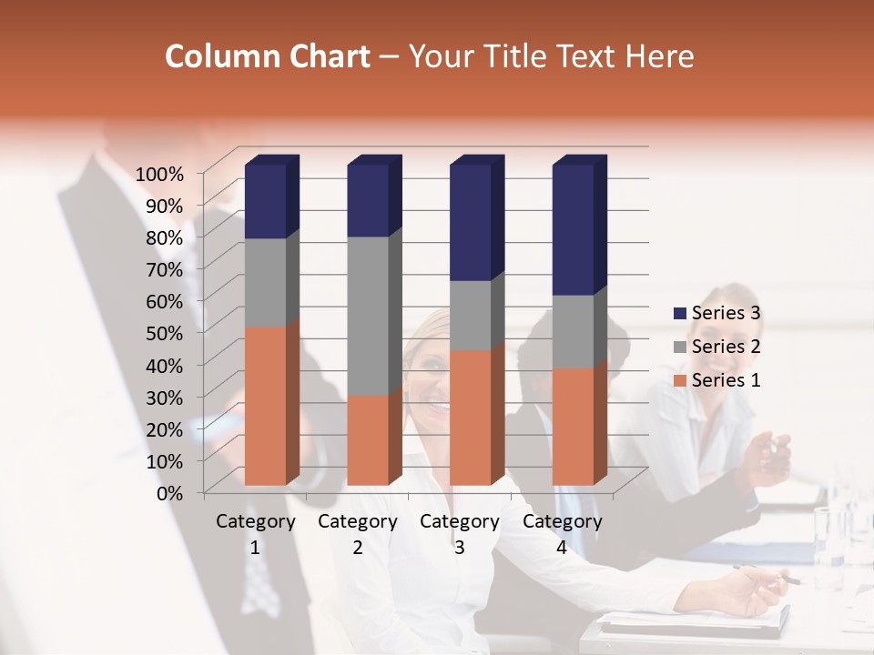 A Group Of Business People Sitting At A Table PowerPoint Template