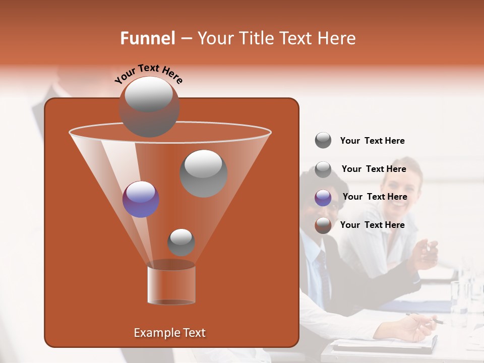 A Group Of Business People Sitting At A Table PowerPoint Template