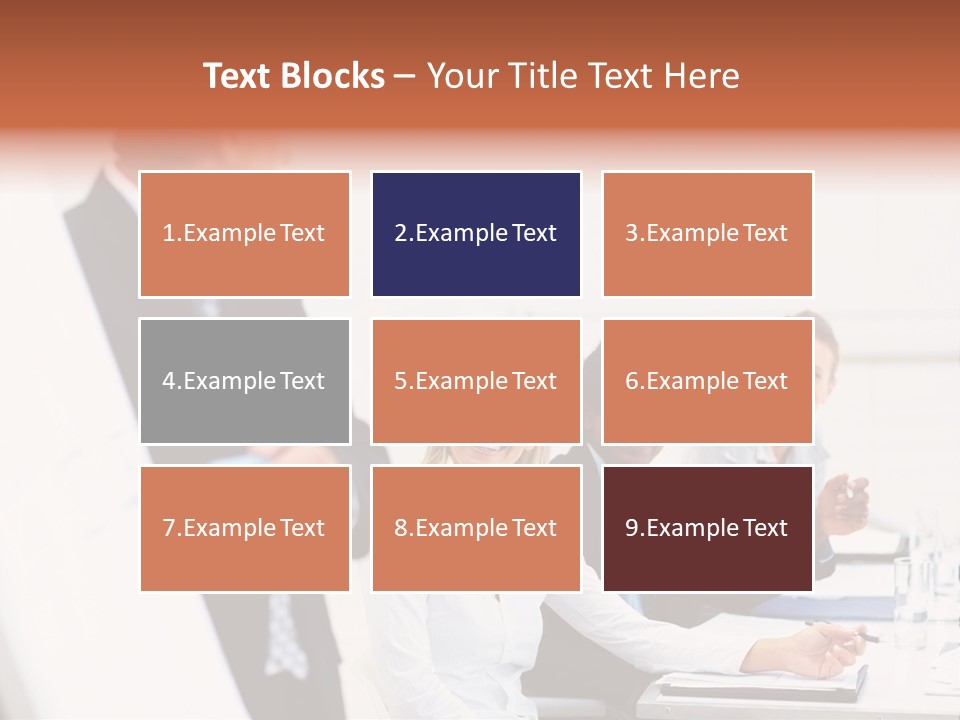 A Group Of Business People Sitting At A Table PowerPoint Template