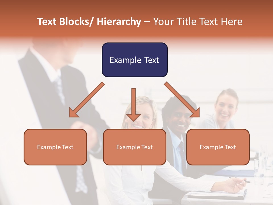 A Group Of Business People Sitting At A Table PowerPoint Template