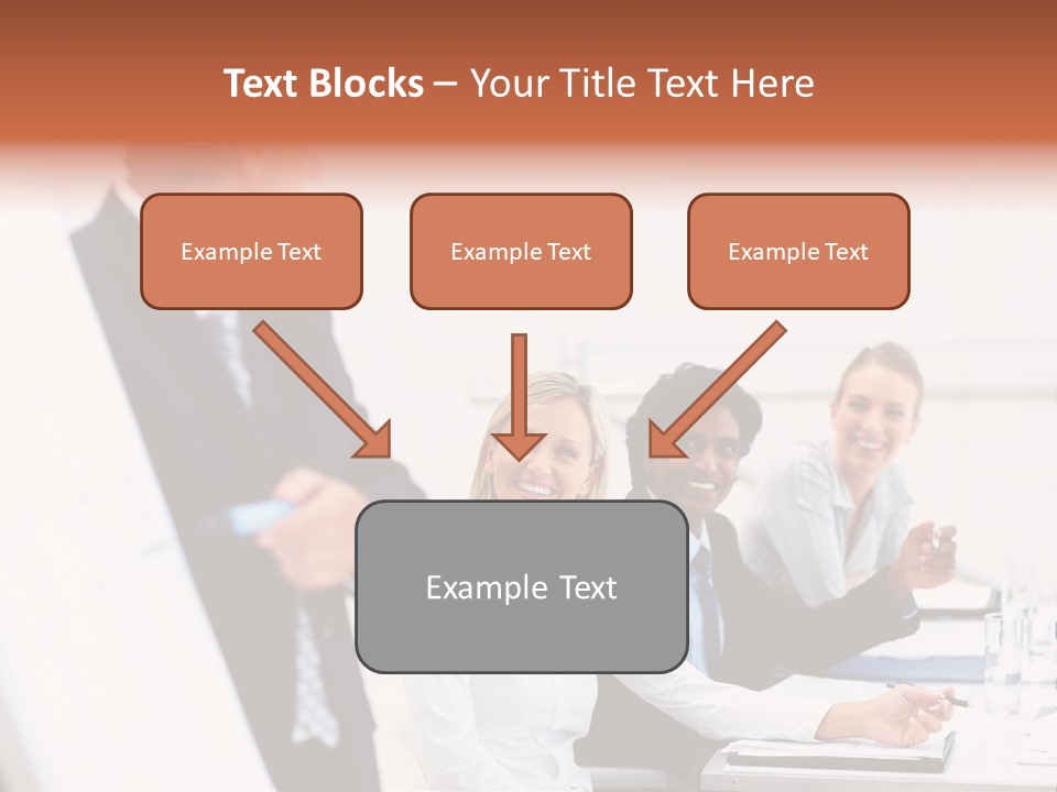 A Group Of Business People Sitting At A Table PowerPoint Template