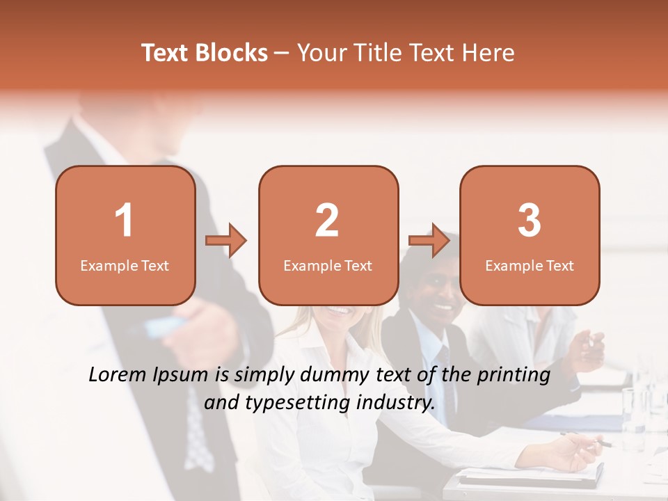 A Group Of Business People Sitting At A Table PowerPoint Template
