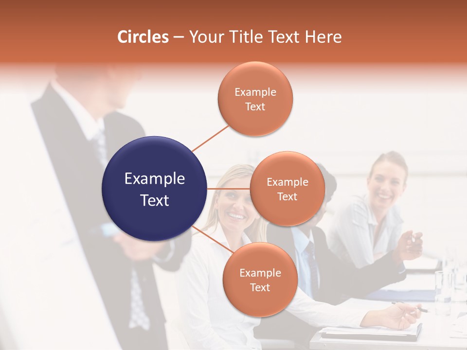 A Group Of Business People Sitting At A Table PowerPoint Template